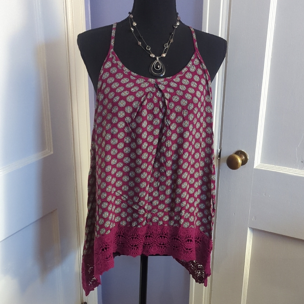 Mossimo Supply Co. Burgundy and Gray Camisole